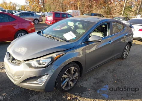 2014 Hyundai Elantra Limited z USA, uszkodzony, nr VIN 5NPDH4AE6EH504560